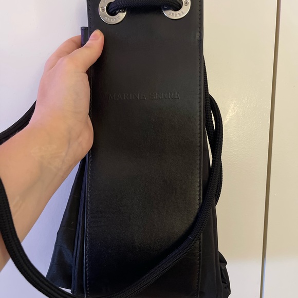 Marine Serre 3 way Leather/Nylon tote - Picture 4 of 9